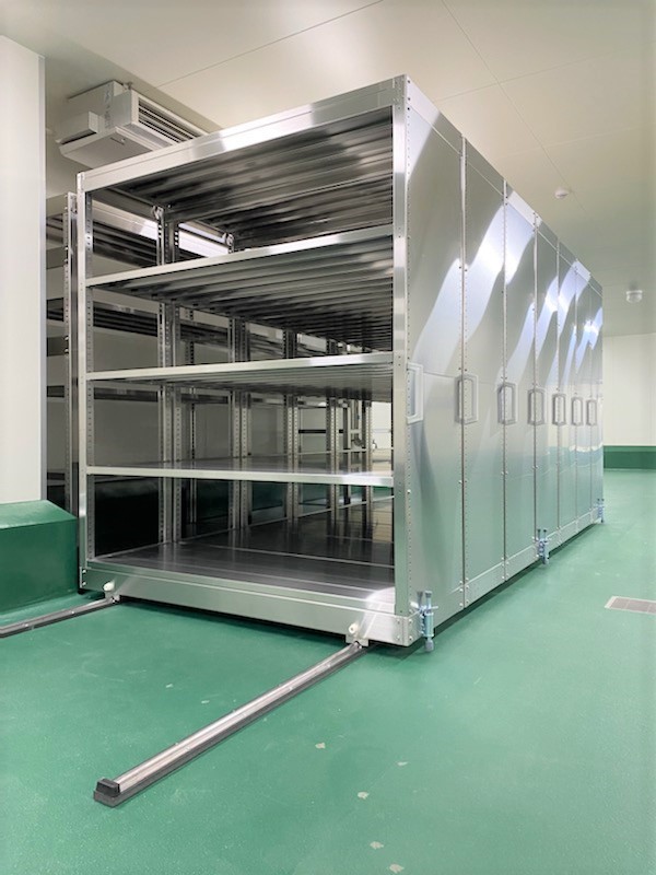 【書庫・資料室・防災倉庫・商品管理倉庫に】手動式移動棚