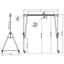 Folding Aluminum Gantry Crane M4394GC2K25AL2000K