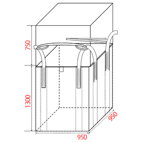 食品衛生法適合角型フレコンバック　M4408FLS-9911BN