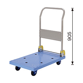 静音プラスチック台車150kg　MD18CP-100-PT