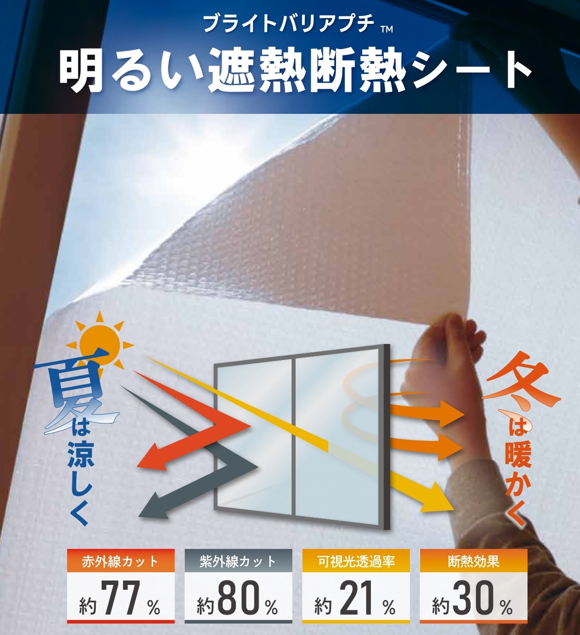 【病院向け】部屋が暗くなりにくい窓用断熱・遮熱シート