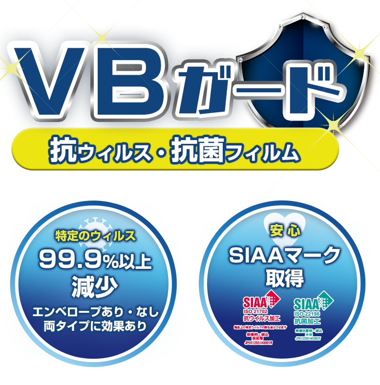 抗ウィルス・抗菌フィルム『VBガード』