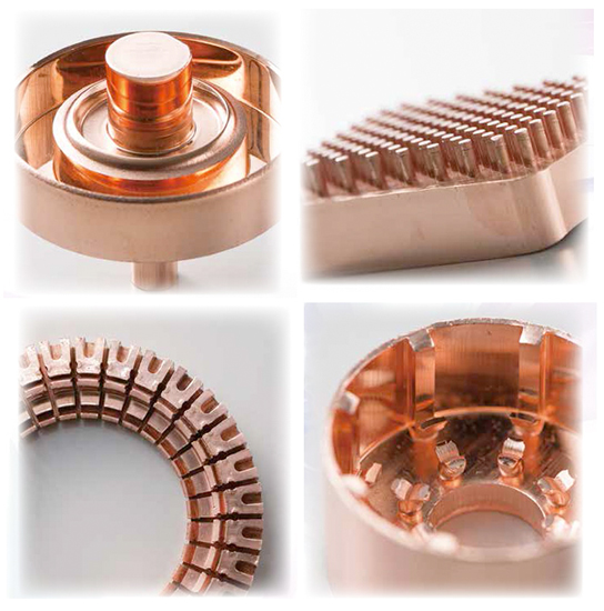 銅製品精密冷間鍛造技術の加工例