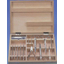 15-piece set of surgical instruments for animal experimentation, in a wooden box.