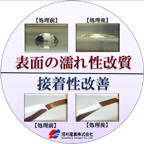 飛躍的に接着力を改善！『真空プラズマ表面処理』