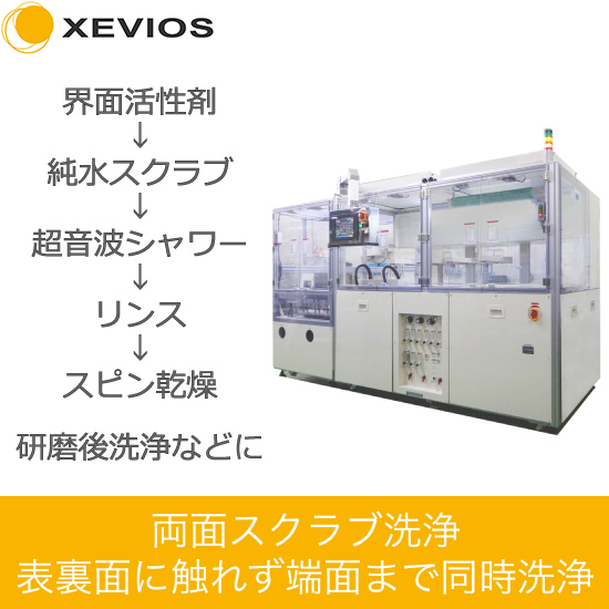 ウエハ洗浄装置「両面スクラブ洗浄装置（研究開発用）」