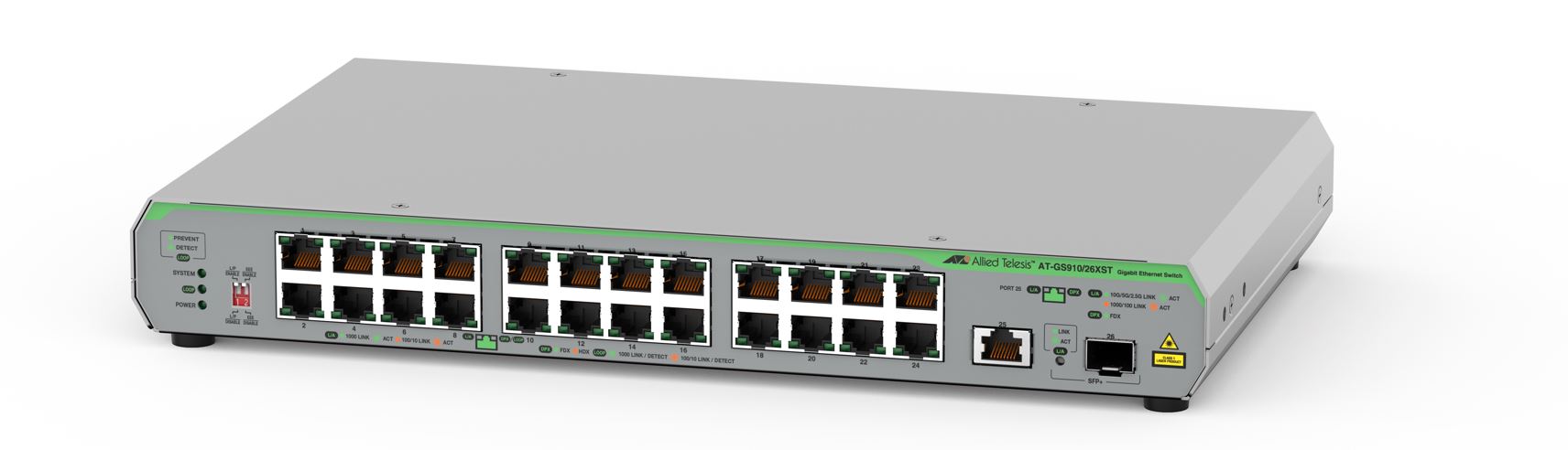 Allied Telesis AT-GS910/10XST（SFP+1， 10GbTx1， 1GbTx8スイッチ）