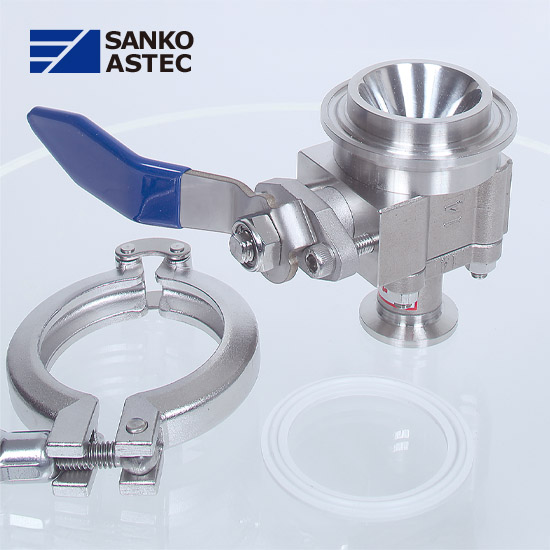 【SB-01】他3品 ヘルール接続式タンク底ボールバルブ SB | 三広アステック - Powered