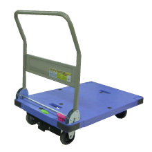 静かで軽い、樹脂運搬車／サイレントマスター（プッシュブレーキ