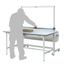 Packaging and packing bubble cushioning material with a dedicated cutter stand / Video available
