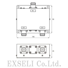[VHF/UHF Compatible Japan Antenna Manufacturer 2-Way Splitter] DB2-SA5W