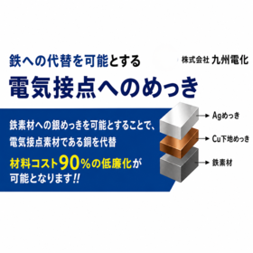 鉄への代替を可能とする電気接点へのめっき