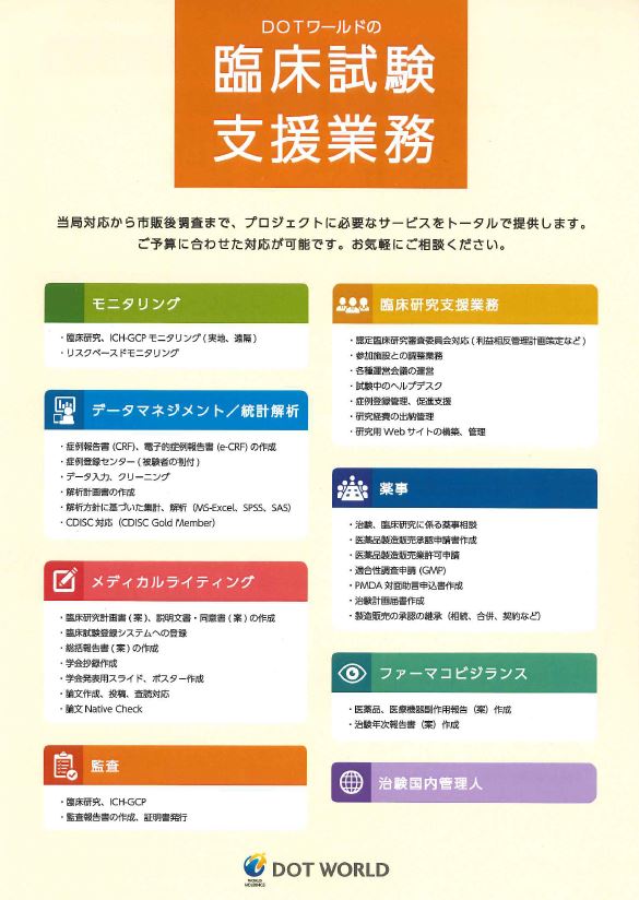 臨床試験の支援業務サービス【※会社案内を進呈中】