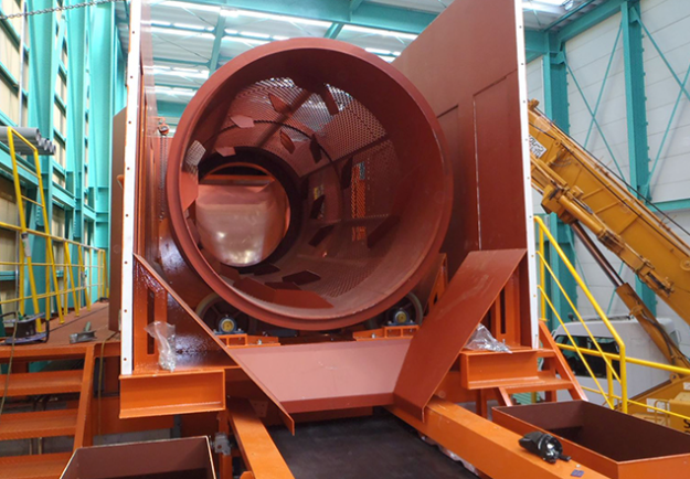 トロンメル回転式選別機