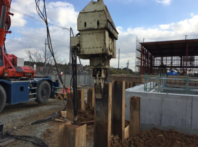 【施工事例】土留工事 バイブロ