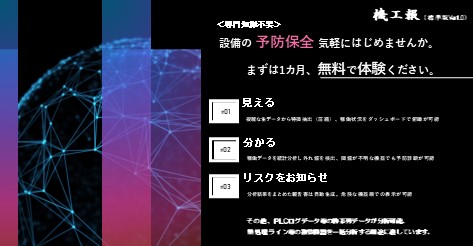 【無料試用版】予防保全ソフトウェア「機工報」