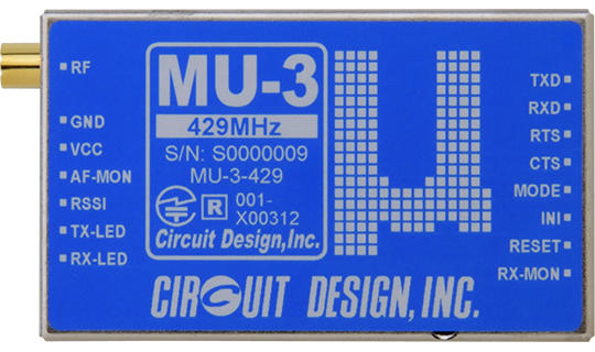 【物流向】429MHz帯 特定小電力シリアルデータ伝送無線モデム