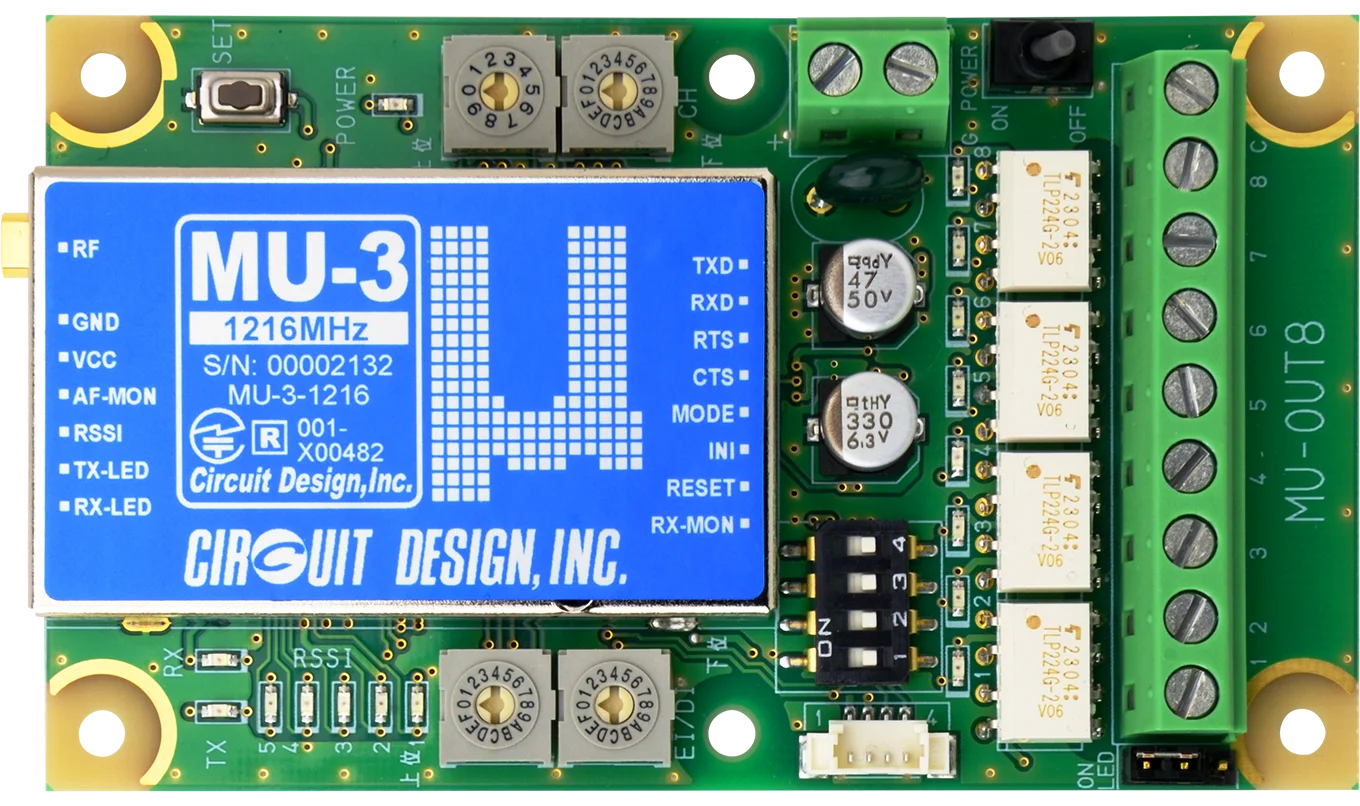 【製造業向け】1216MHz帯 8接点出力ボード