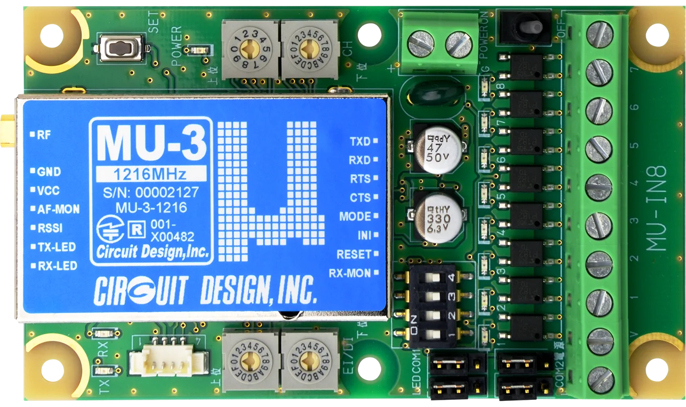 【製造業向け】1216MHz帯 8接点入力ボード
