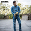 8026 Slim Stretch Slub Cargo Pants