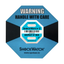 "Shock Watch 2" ultra-sensitive alert label with stopper.