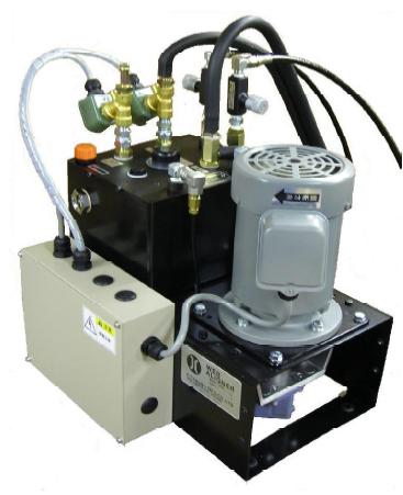 『ウェブ（蛇行）補正用』空気－油圧制御パワーユニット