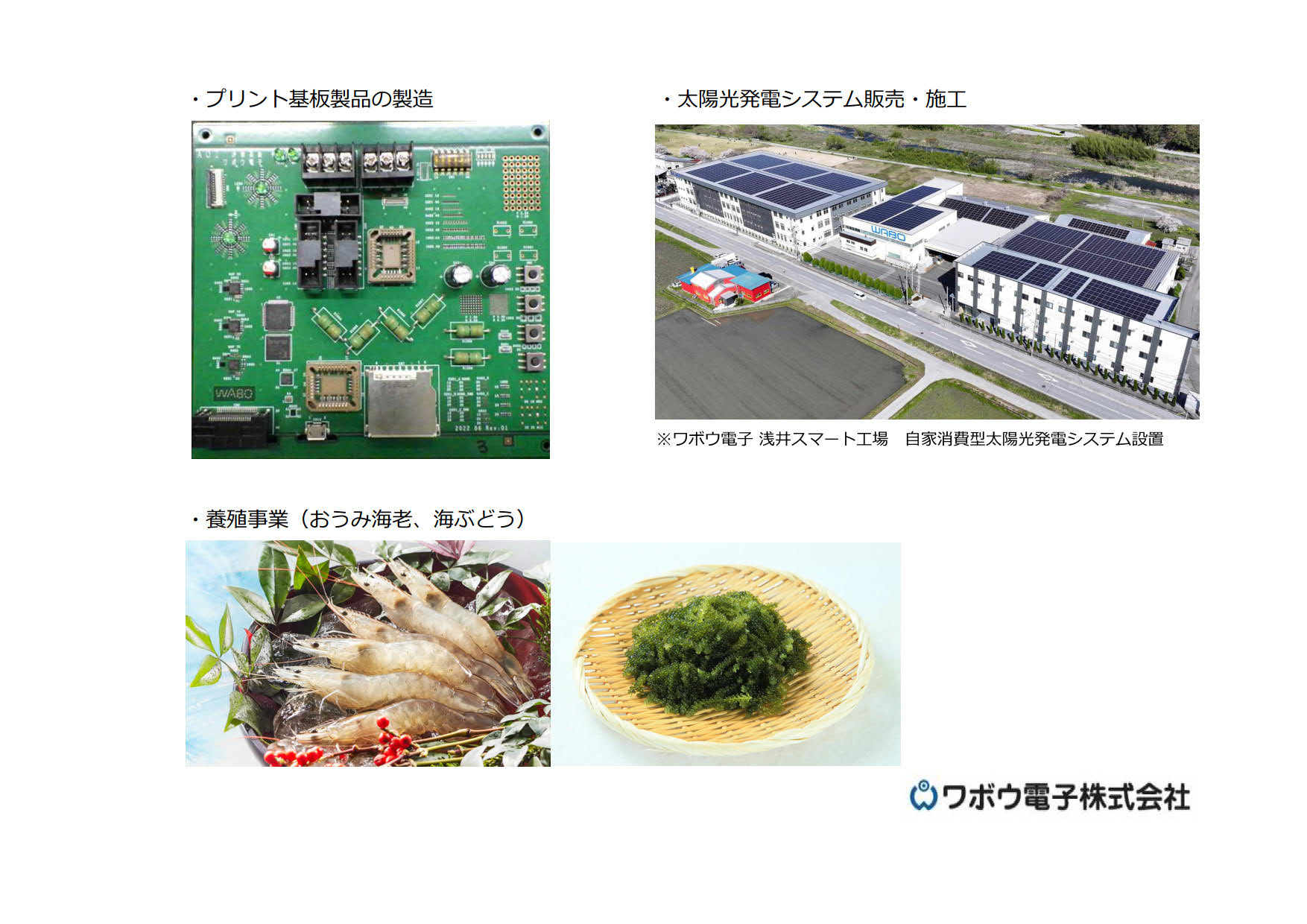 ワボウ電子株式会社　事業紹介