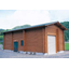 Wooden equipment shed (log, conventional) [pump shed, warehouse, sluice shed, etc.]