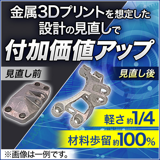 『金属3Dプリンターを活かした設計見直し支援サービス』