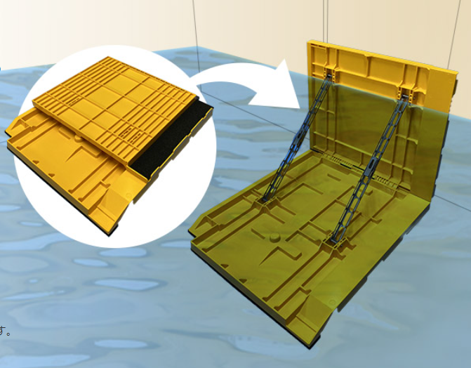 折り畳み式止水板　F-shield