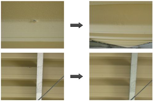 折板屋根のポリ補修テープ『ポリパッチ』