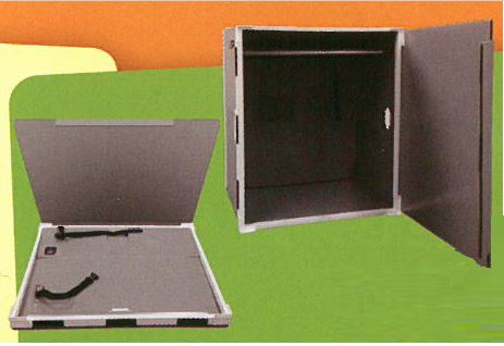 プラスチックダンボール『搬入用ハンガーケース』