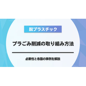 【脱プラスチックの取り組み方】個人・企業別の取り組みと世界の事例