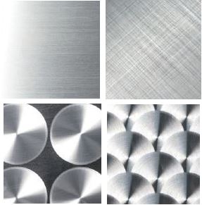 様々な柄をデザインする金属アート加工「スピン研磨加工」