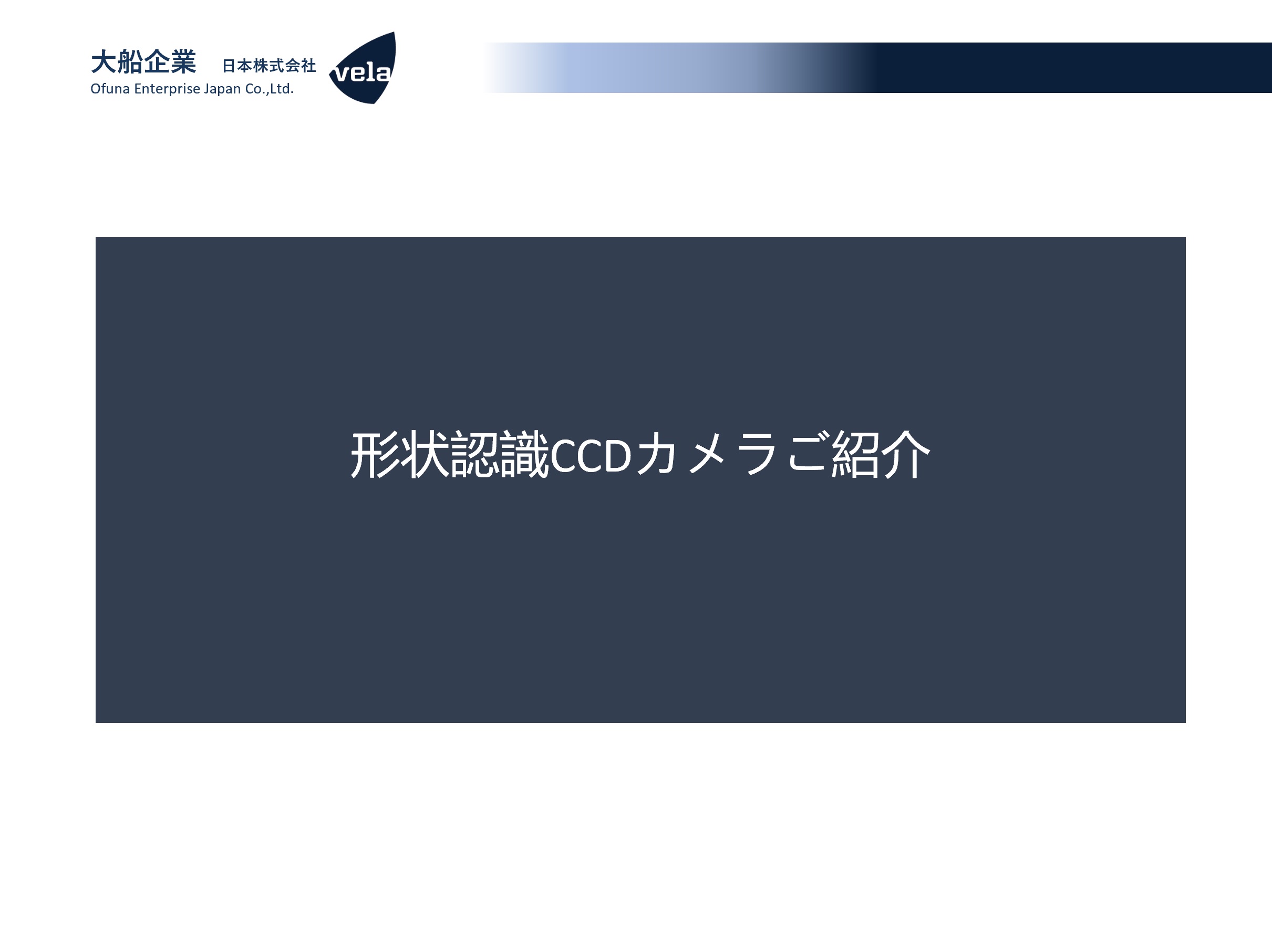形状認識CCDカメラご紹介