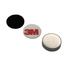 Neodymium magnet round type with double-sided tape and anti-slip rubber.