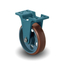 ダクタイル製キャスター・幅広型　固定MG-W金具付　ウレタン車輪