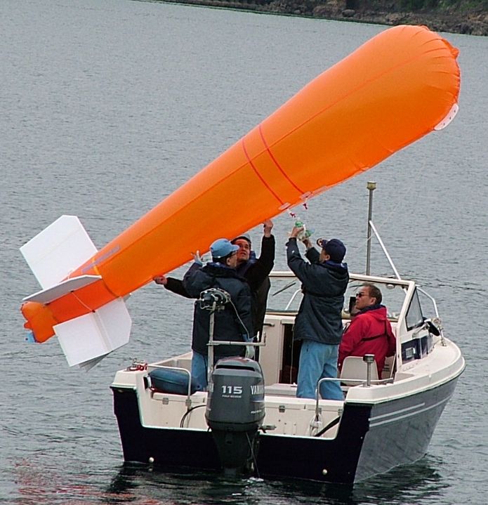 ～船舶での高速曳航も可能！～　気球空撮システム
