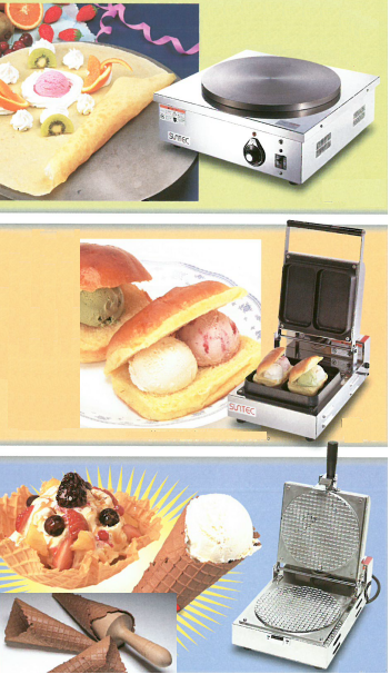 『クレープシェフ・アイスコーン・アイスクリームサンドメーカー』