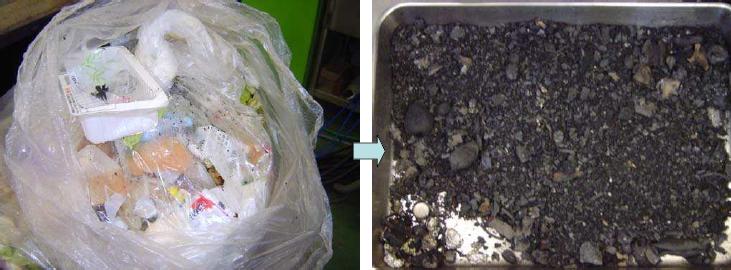 実験事例　過熱蒸気による炭化実験