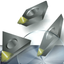 Single crystal diamond insert chip