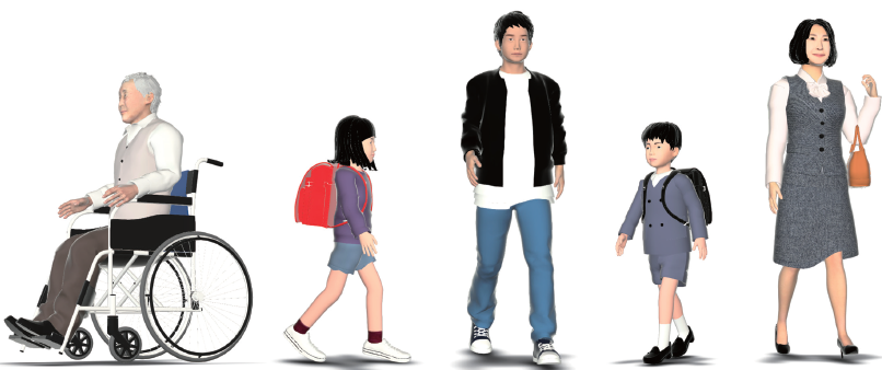 3Dモデリングデータ用 人体モデル