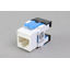 Snap-in connector, 10Gbps, PoE++, horizontal compression.