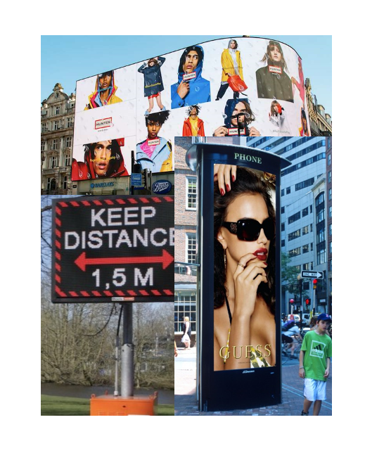 屋外用フルカラーEWD(エレクトロウェッティングディスプレイ)