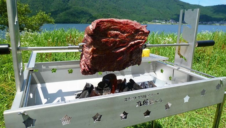 バーベキューコンロ　スライドグリルスター 「丸焼きくん」