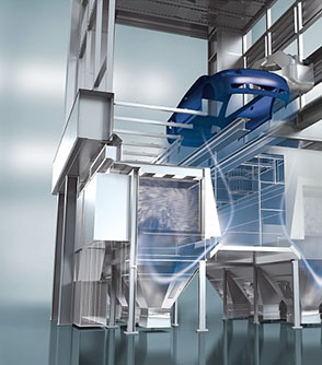 オーバースプレー塗料分離技術『EcoDryScrubber』