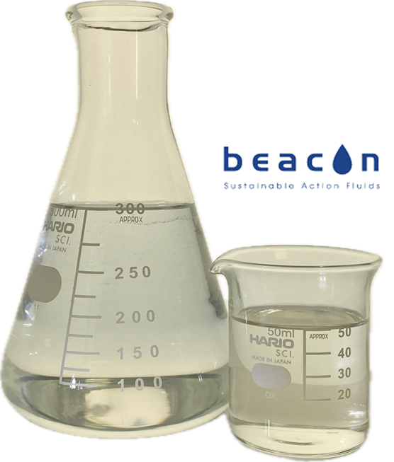 金属加工現場の職場環境の改善に好適！ 透明切削油『beacon』