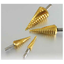 Pyramid drill titanium coating