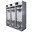 Fireproof clothing locker, compatible with rotating panel type for 2-shift and 3-shift operations.