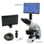 Phase contrast and dark field biological microscope [UT703-PHT] monitor, camera